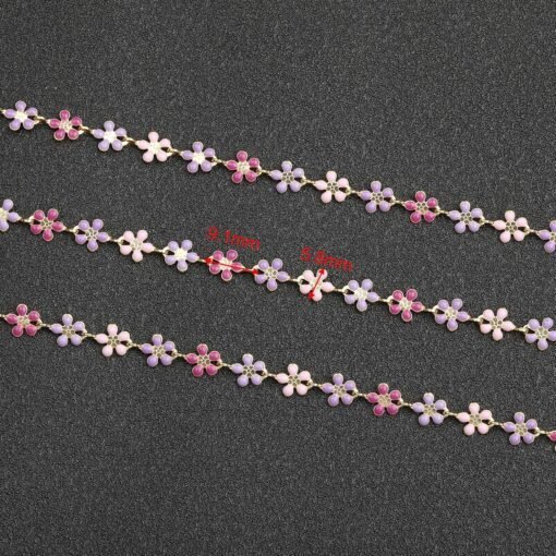 Enamel Flower Chain for Jewelry
