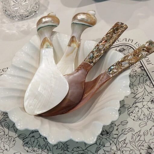 Handmade Shell Spoon close-up view