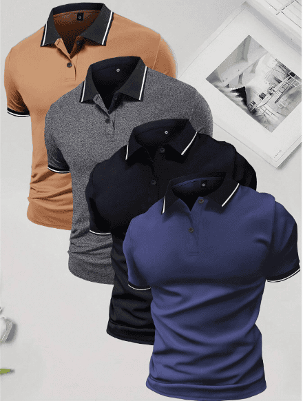 Screenshot 10 Teluscope 4 PC Men's Colorful Summer Short Sleeve POLO Shirts